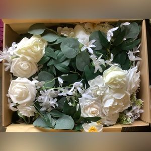 Ling’s Moment Elegant White Bridal or Shower Garlands (two 6.5 ft each)